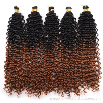 crochet water wave hair extensions afro kinky curly synthetic braiding hair
